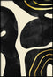 Formes noires laissées en or véritable Poster